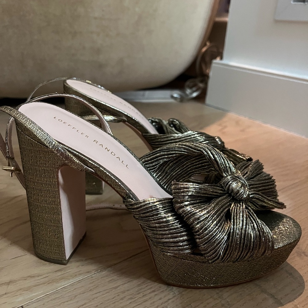 Loeffler Randall Bow Platorm Heels and Matching Bag
